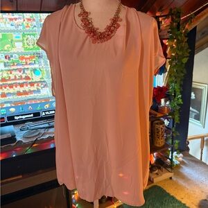 Elegant Peach Blouse Torrid Size 3 and XL Cover Up Kaftan